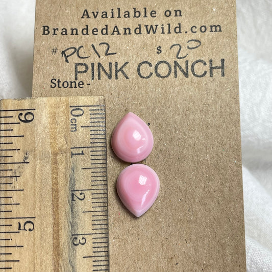 Pink Conch Cabochon - P012 9685DA0E-8167-4BC2-ACFB-D8213B423AB4 Brandedandwild.com