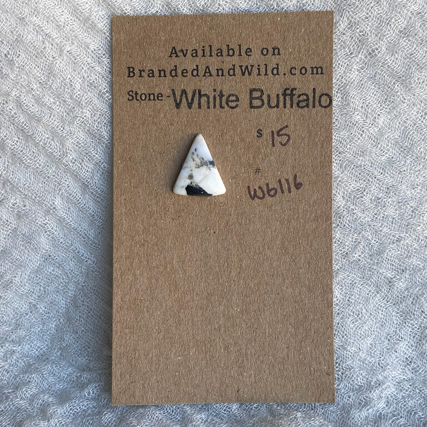 White Buffalo Cabochon - WB116