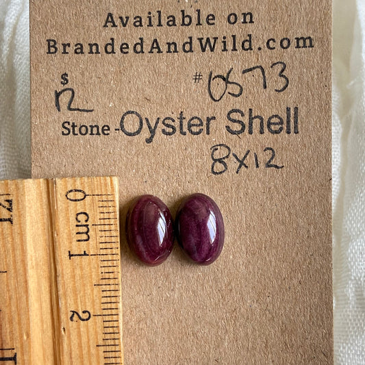 Oyster Shell Cabochon - OS73 96D8ABBF-5B74-4A16-8D26-53E526097CA1 Brandedandwild.com