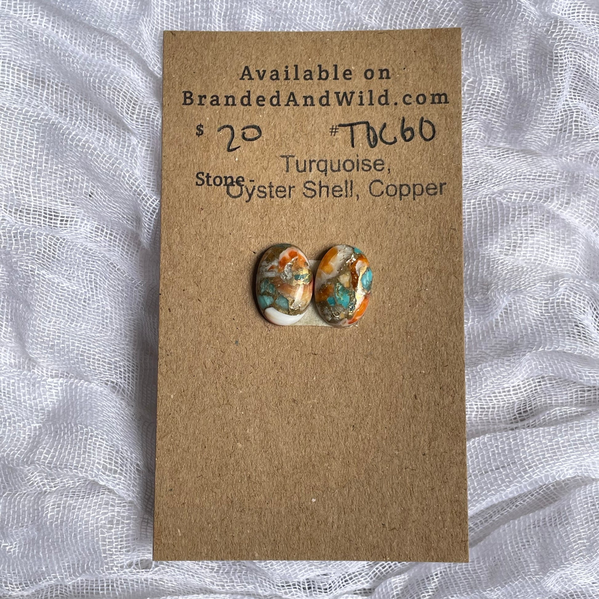 Turquoise, Oyster Shell, Copper Cabochon - TOC60 96DC67FA-8A63-4D59-A73E-DD81662BCC60 Brandedandwild.com