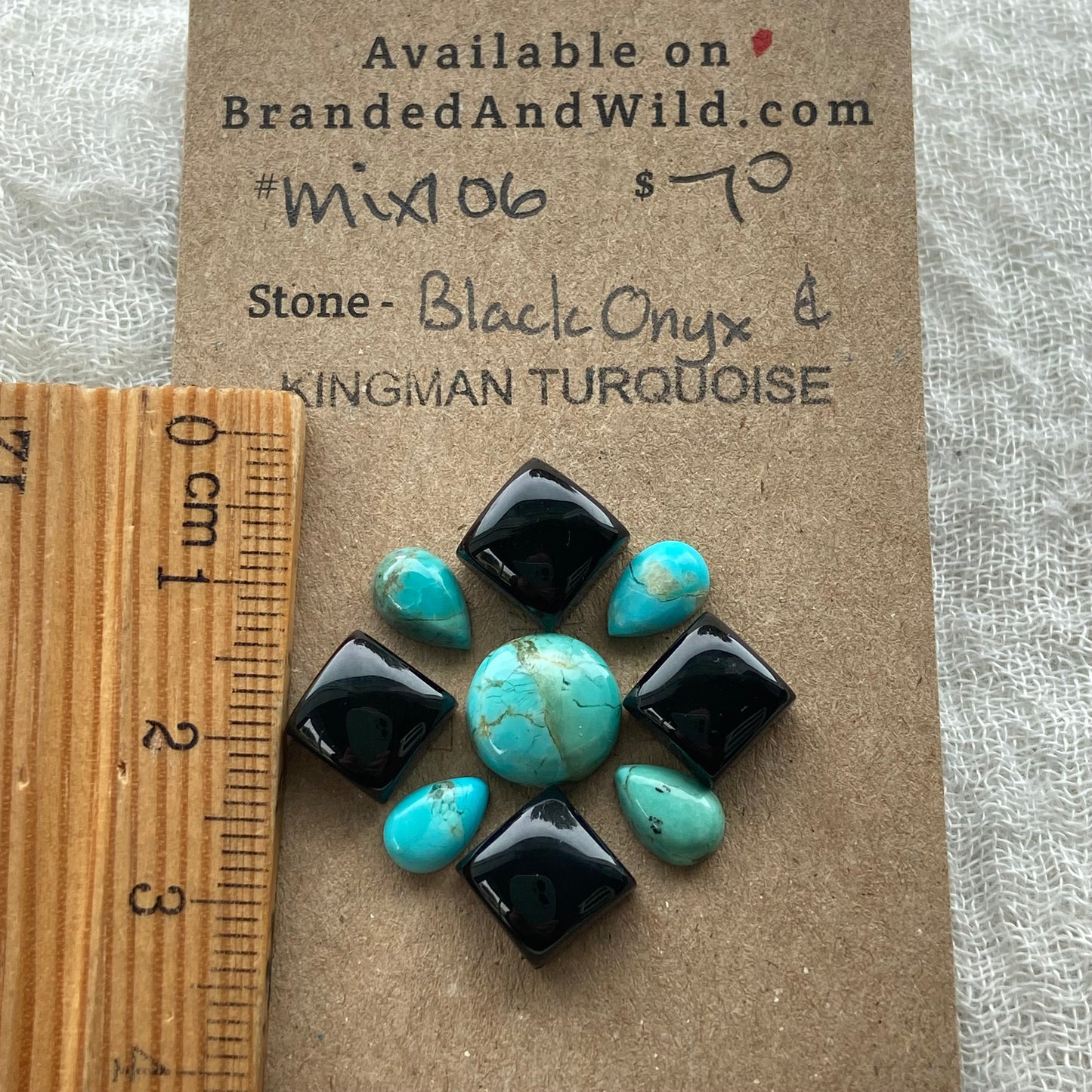 Kingman / Black Onyx Cabochon - Mix106
