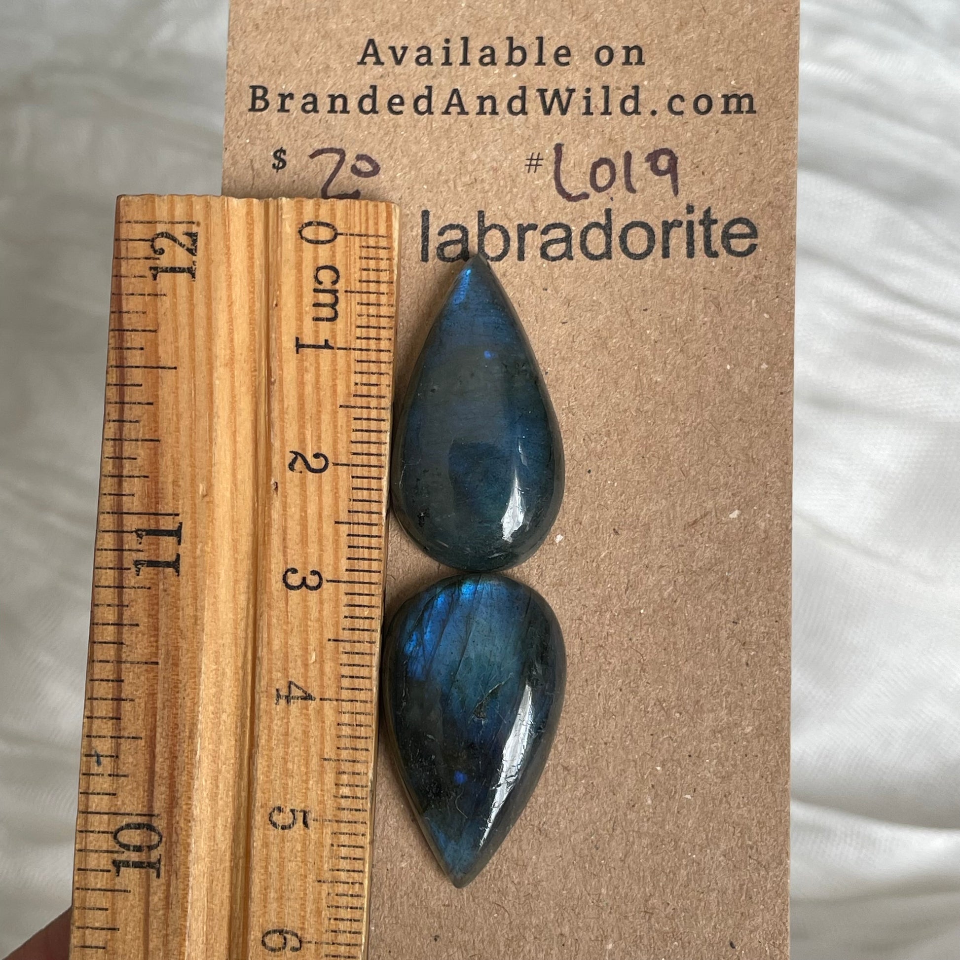 Labradorite Cabochon - L019 97188888-9DF2-422C-883F-86E2BAD11D94 Brandedandwild.com