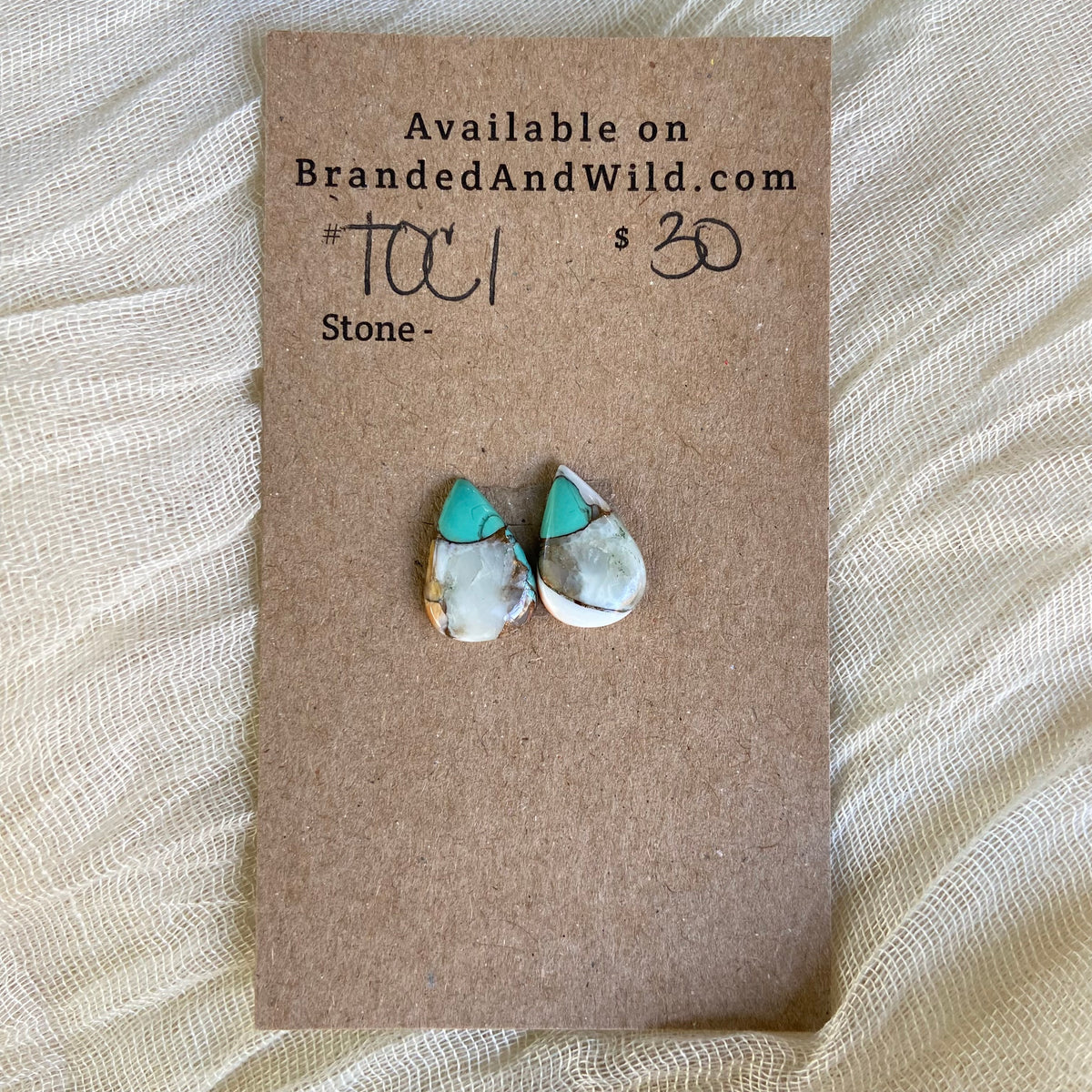 Turquoise, Oyster Shell, Copper Cabochon - TOC1 9725EF29-D5AD-410D-86B1-42925306177A Brandedandwild.com