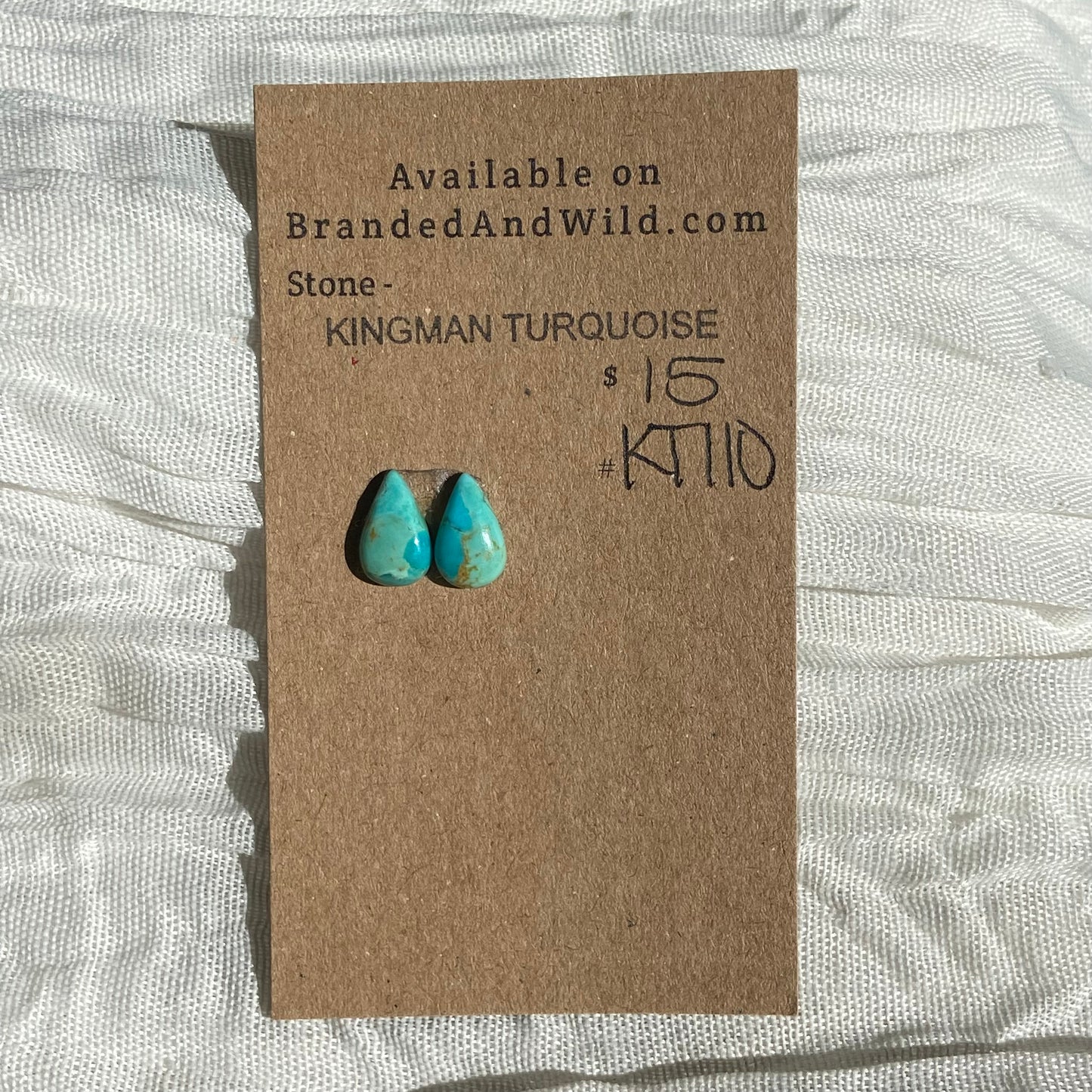 Kingman Turquoise Cabochon - KT110 973309F5-632D-49E4-BCBE-BB567F2F73EC Brandedandwild.com