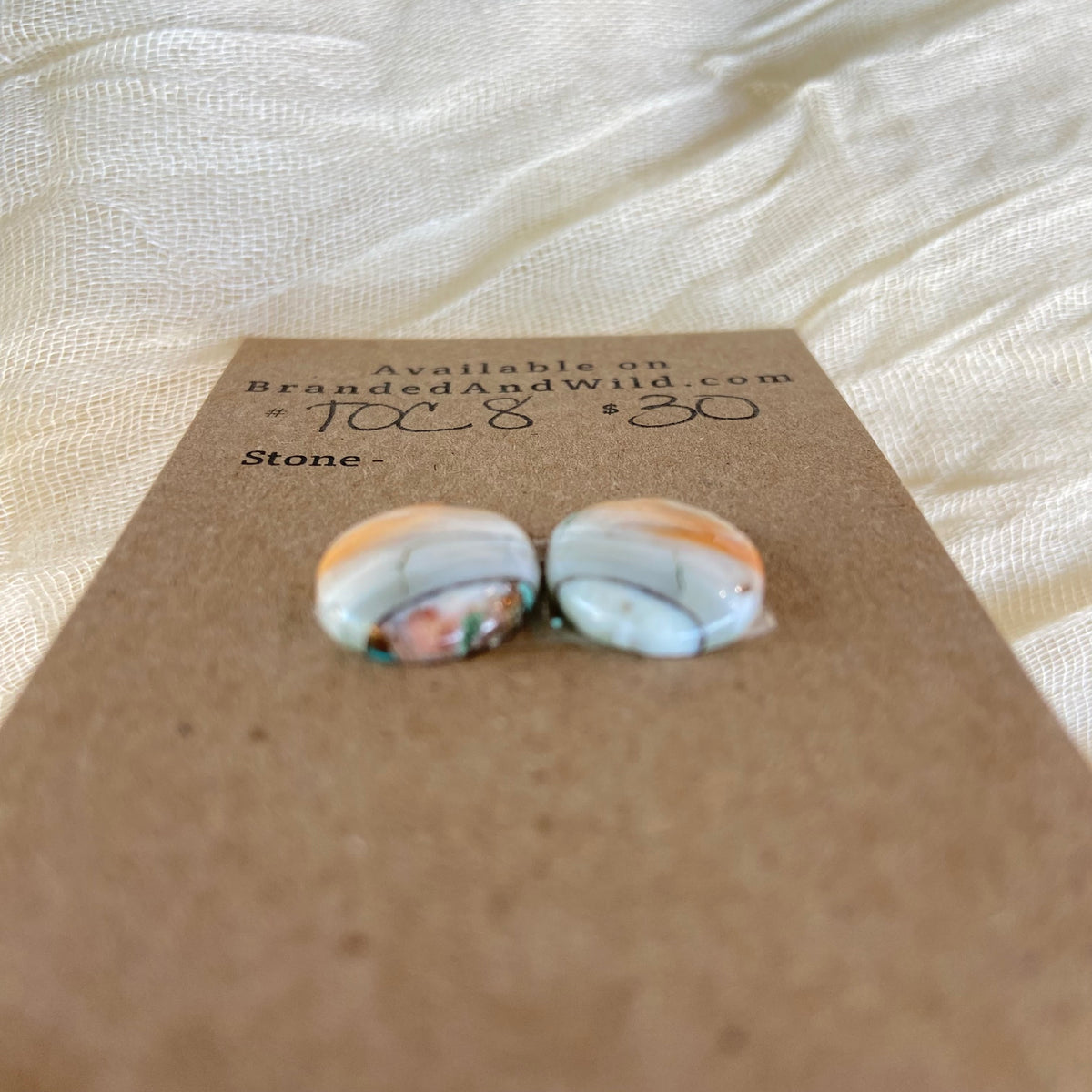 Turquoise, Oyster Shell, Copper Cabochon - TOC8 9734B31F-BBD9-4987-8965-75BB0760ABCE Brandedandwild.com