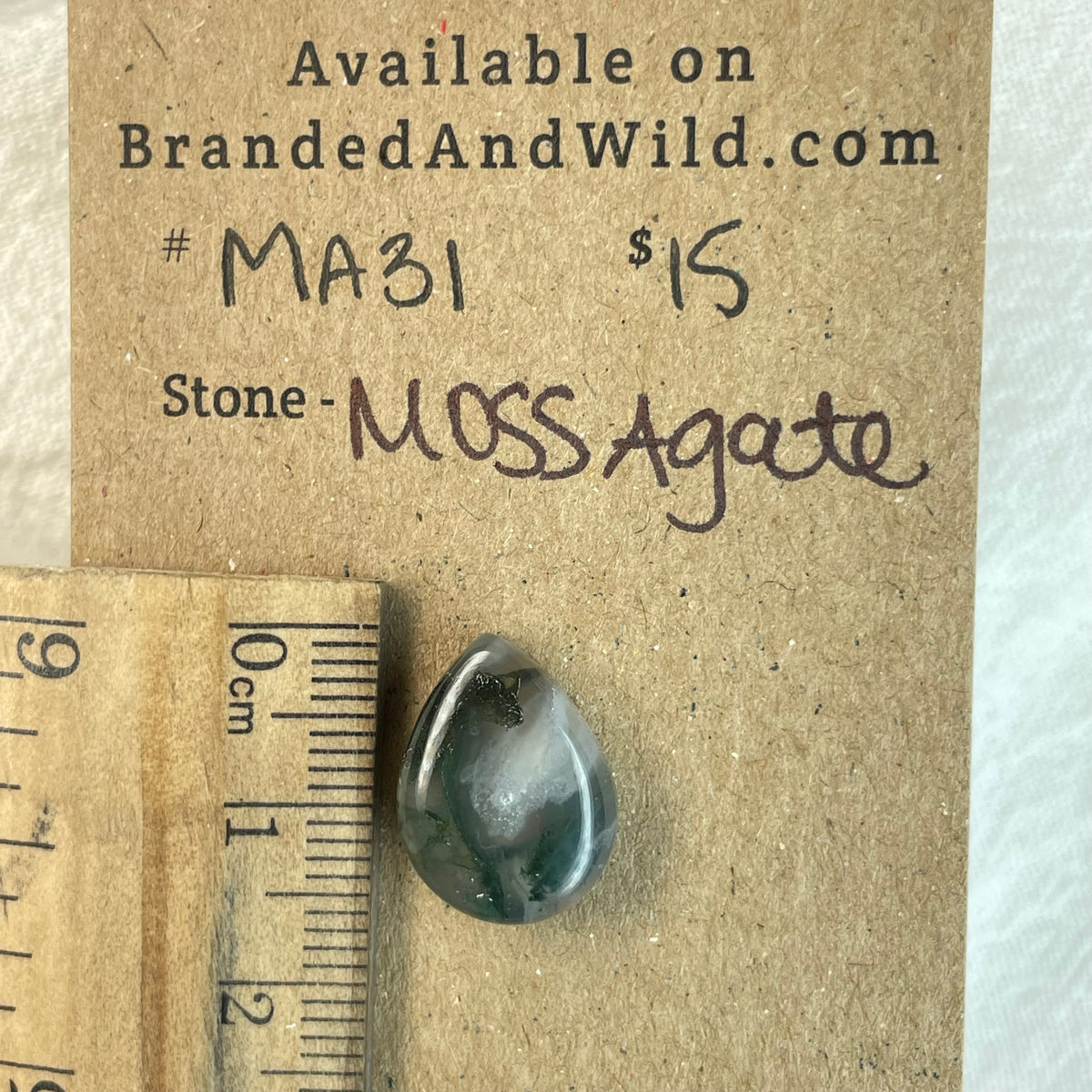Moss Agate Cabochon - MA31 973C0092-466C-4BFE-90F5-F2C73134991D Brandedandwild.com