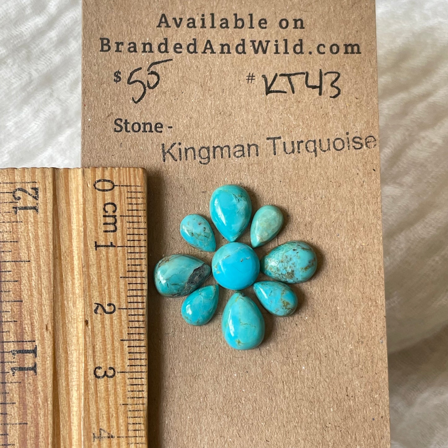 Kingman Turquoise Cabochon - KT43 973C2C20-0C7A-46F6-9977-596BCF2A9F70 Brandedandwild.com
