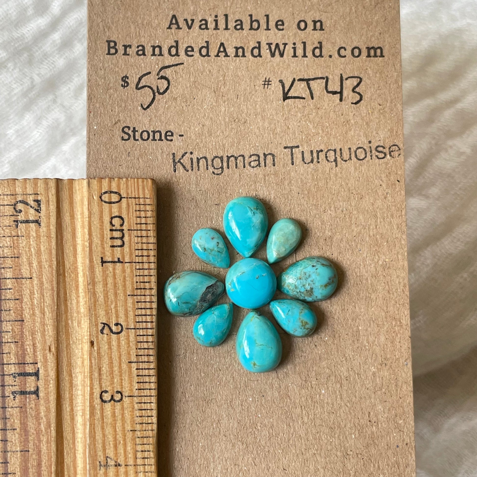 Kingman Turquoise Cabochon - KT43 973C2C20-0C7A-46F6-9977-596BCF2A9F70 Brandedandwild.com