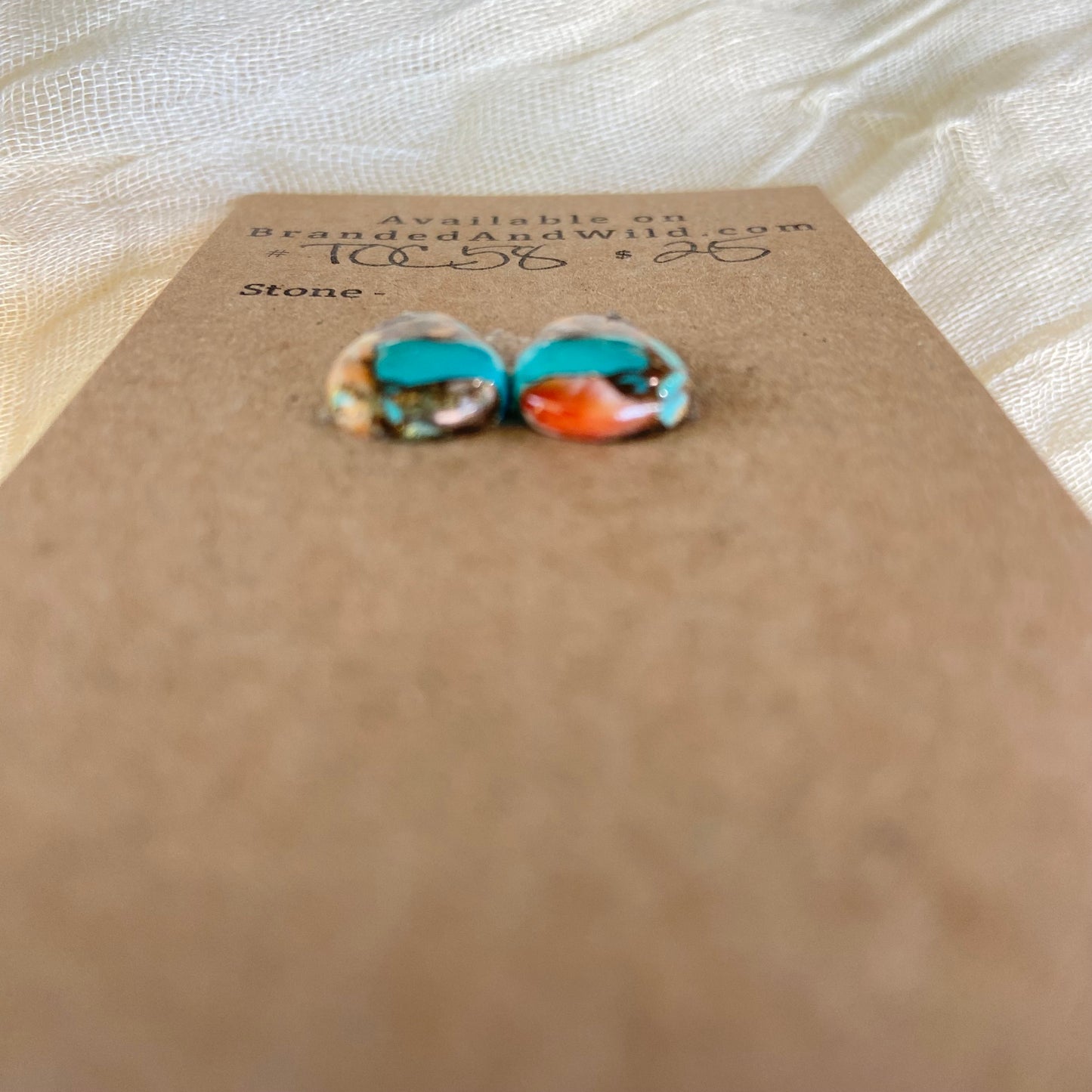Turquoise, Oyster Shell, Copper Cabochon - TOC58 97411B25-B531-4B17-9974-D84F5BD5FF05 Brandedandwild.com