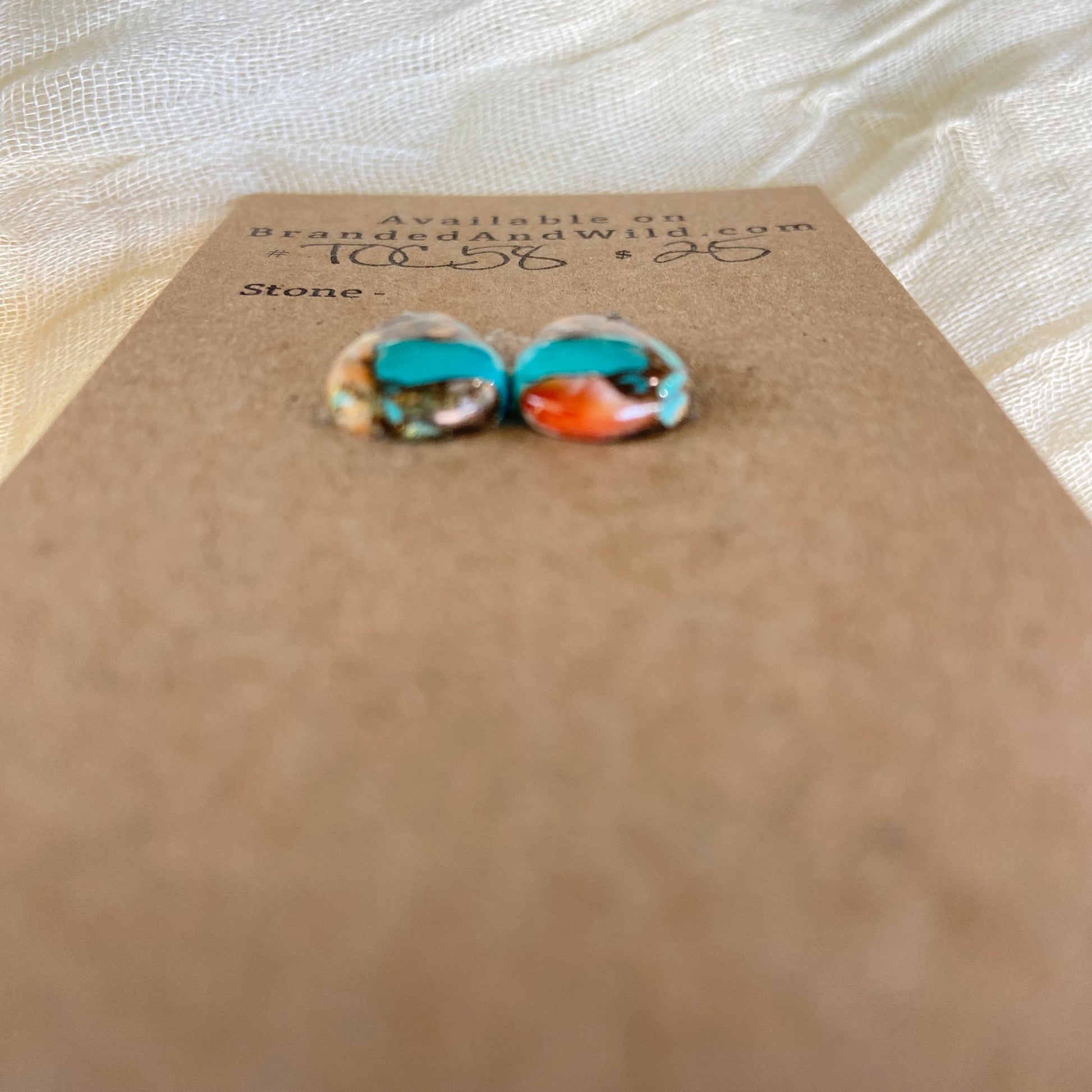 Turquoise, Oyster Shell, Copper Cabochon - TOC58 97411B25-B531-4B17-9974-D84F5BD5FF05 Brandedandwild.com