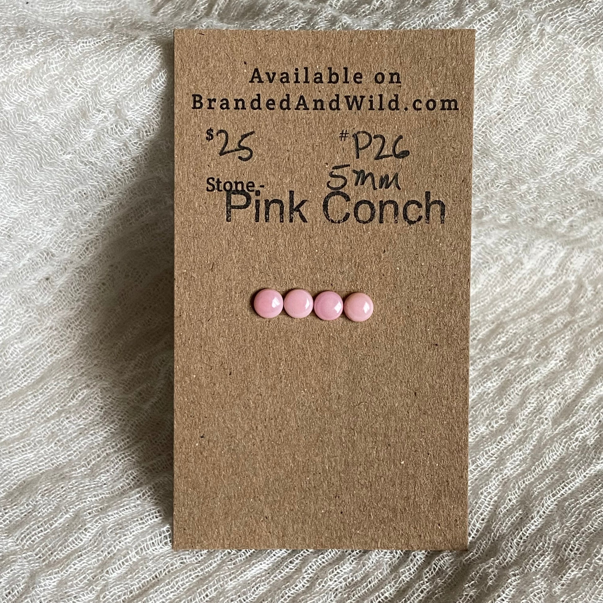 Pink Conch Cabochon - P26 974EAADD-1A9F-4776-A367-92475881FA52 Brandedandwild.com