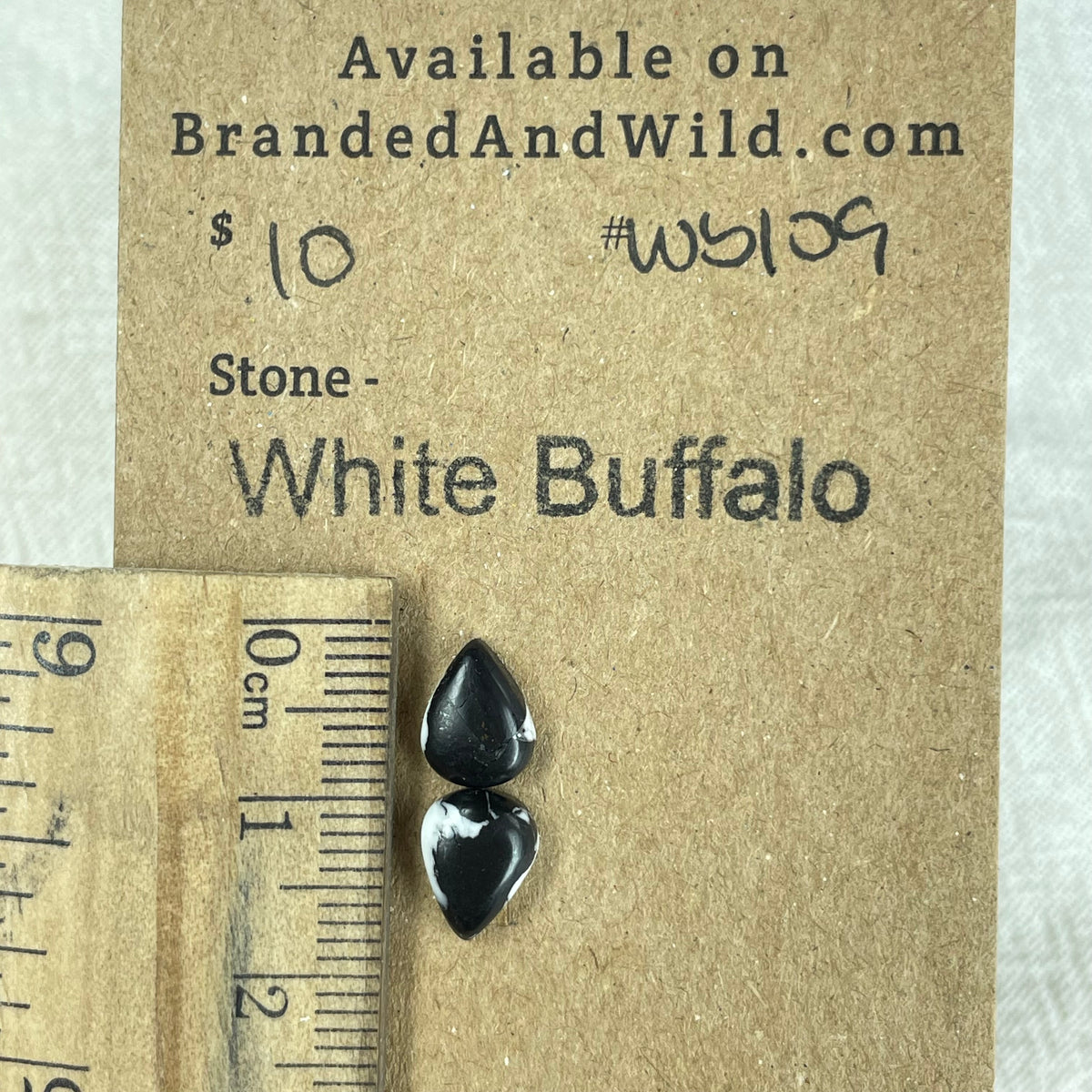White Buffalo Cabochon - WB109 975C1E43-100B-4144-ADEA-F3231CA2A645 Brandedandwild.com