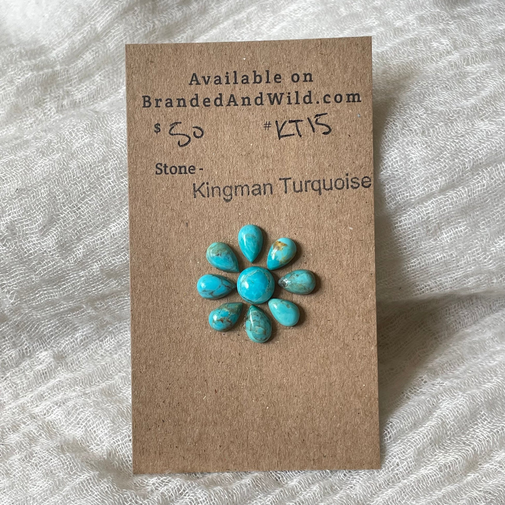 Kingman Turquoise Cabochon - KT15 976152CB-C4F3-4C9A-8D04-4F18CC66A4B4 Brandedandwild.com