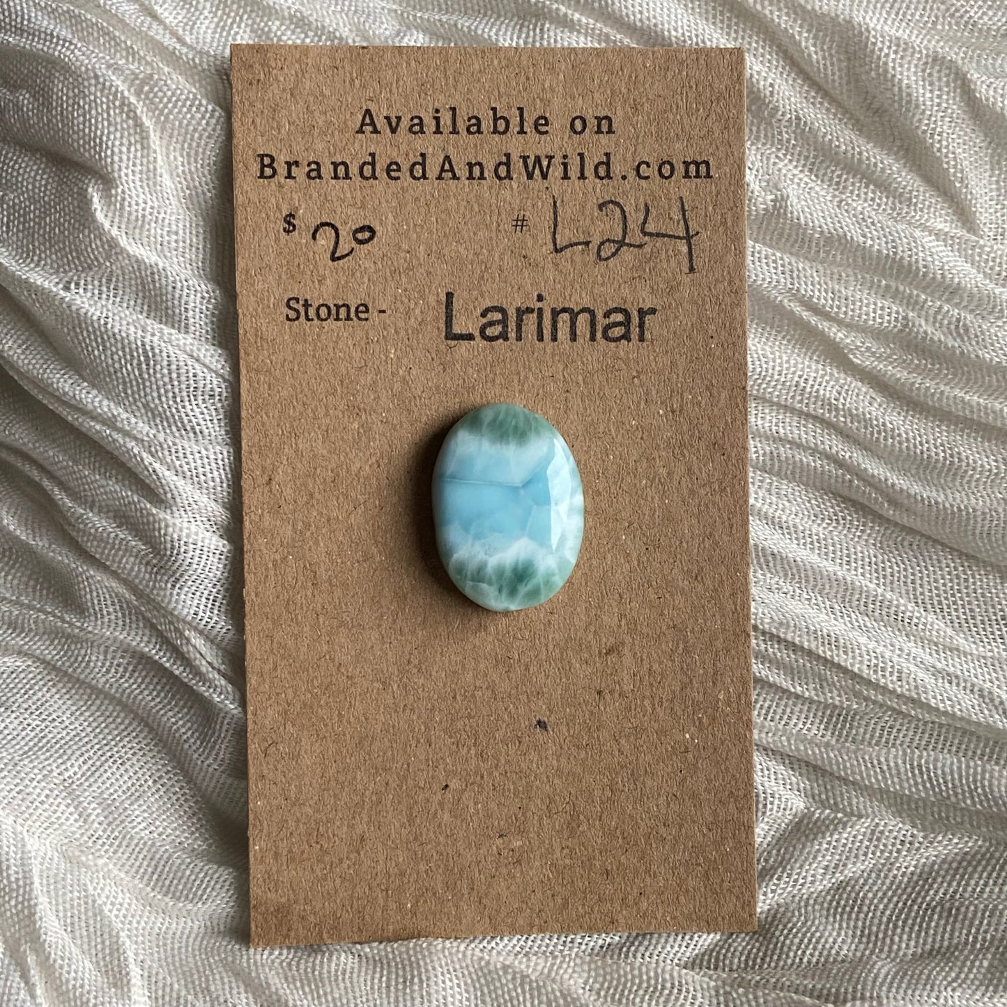 Larimar Cabochon - L24 97BFFE8C-DC86-48A0-A764-67A06A3812E0 Brandedandwild.com