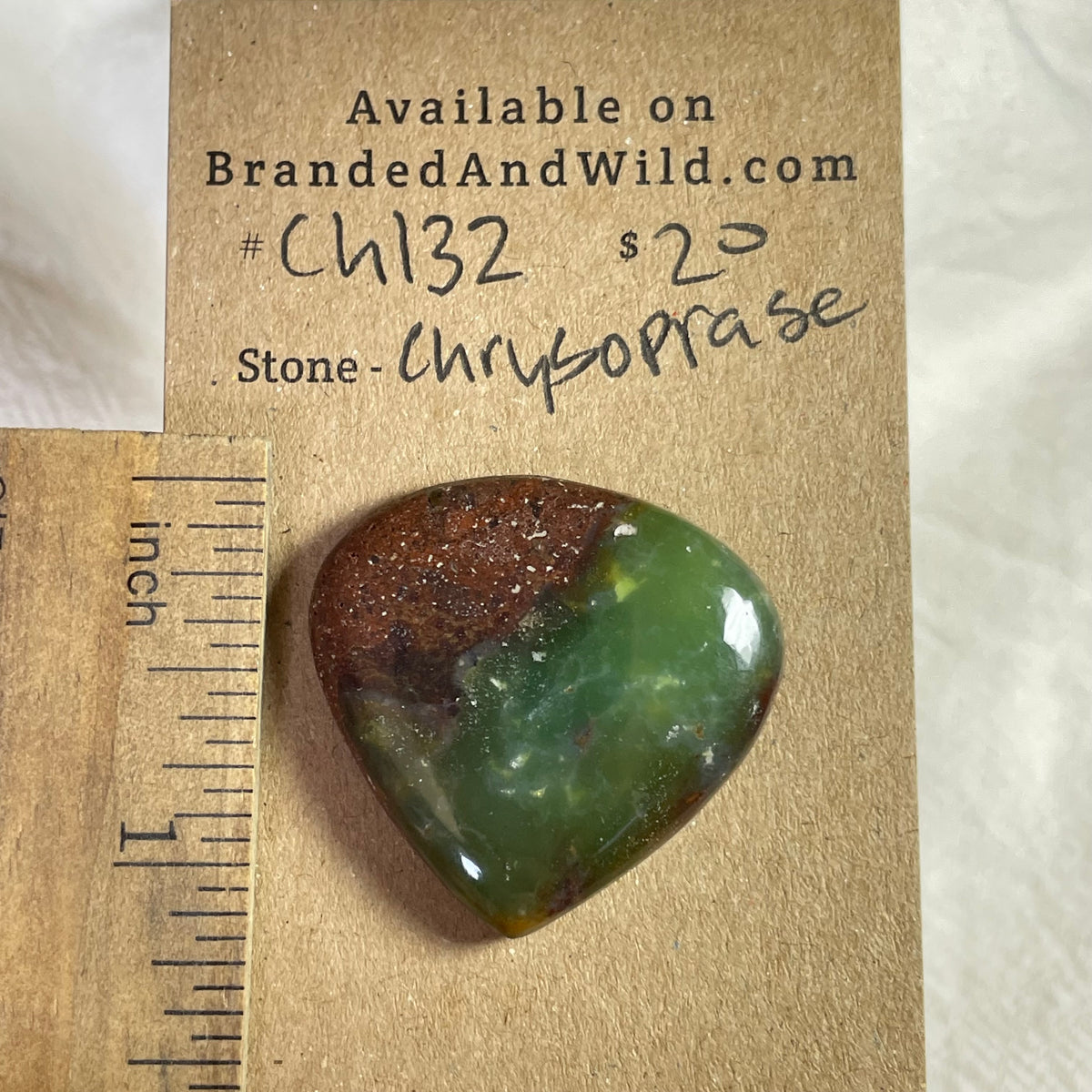 Chrysoprase Cabochon - CH132 97EF03AB-3738-4E11-A280-8A166218D3BF Brandedandwild.com