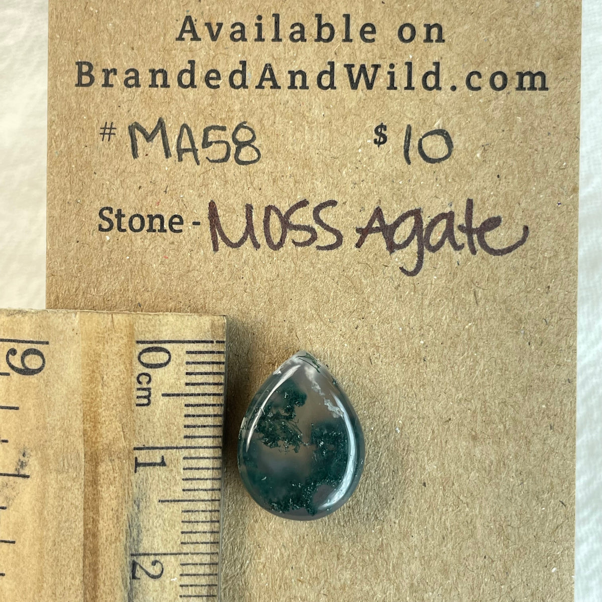 Moss Agate Cabochon - MA58 983EED36-7191-4E10-8946-715AF5B6B7A2 Brandedandwild.com