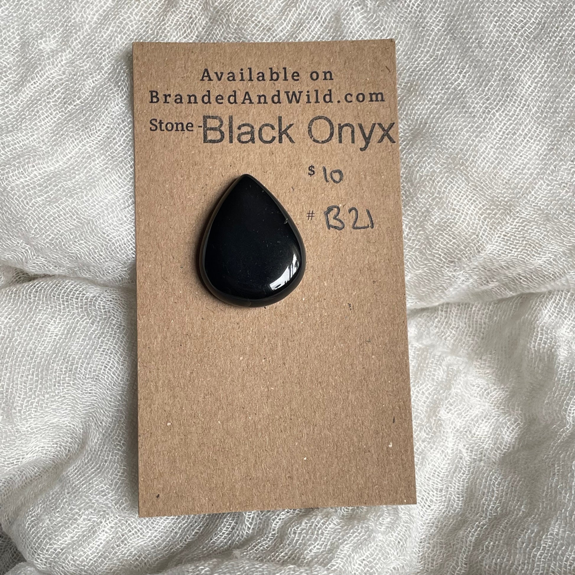 Black Onyx - Cabochon - B21 984A24AF-7C6C-48FC-AD55-F60EE718E5C1 Brandedandwild.com