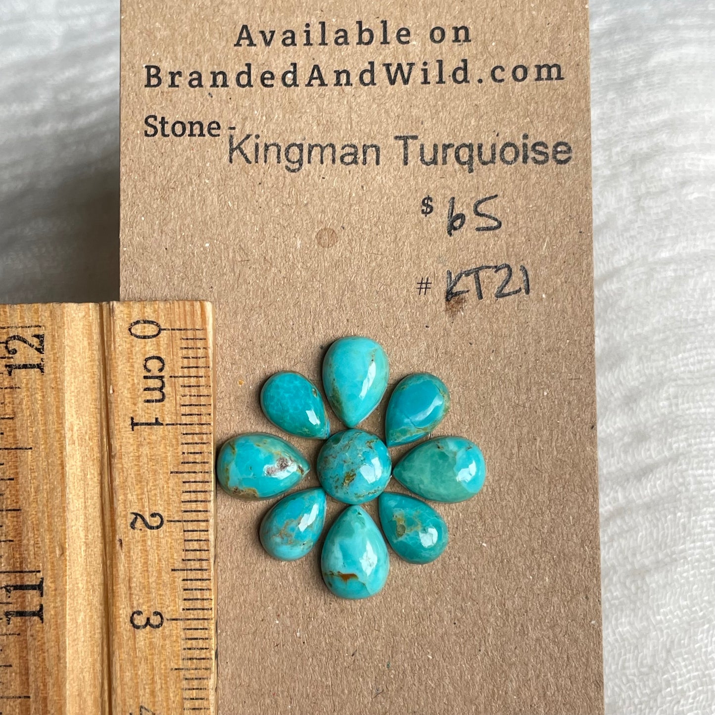 Kingman Turquoise Cabochon - KT21 986CCB70-E700-4E8B-83E8-5C5714F8B0BC Brandedandwild.com