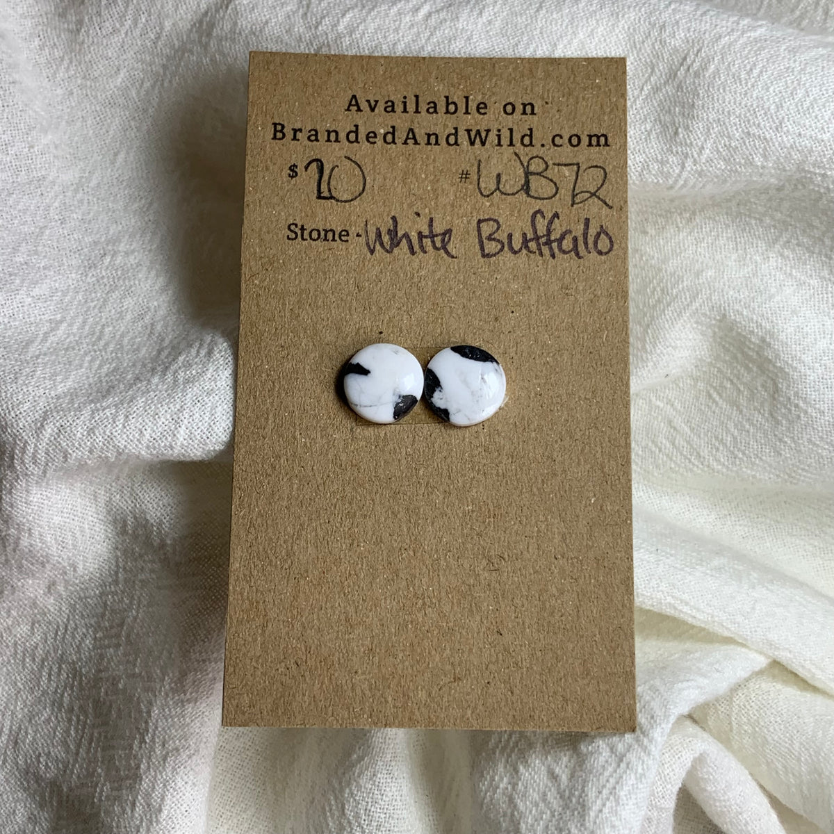White Buffalo Cabochon - WB72 987351C1-CDDC-4BF8-94E8-4E1D096E7E96 Brandedandwild.com