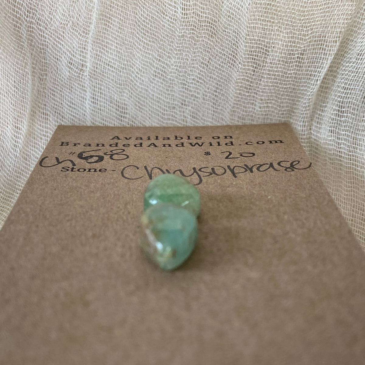 Chrysoprase Cabochon - Ch58 987C54E3-3338-41B3-903C-7D1149318EDE Brandedandwild.com