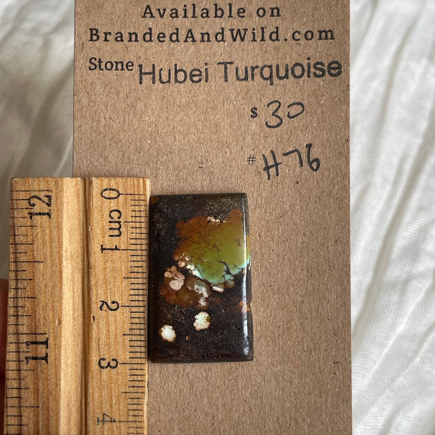 Hubei Turquoise Cabochon - H76 98A3F1A6-587B-4737-A67A-D3C2D4F3EFCC Brandedandwild.com