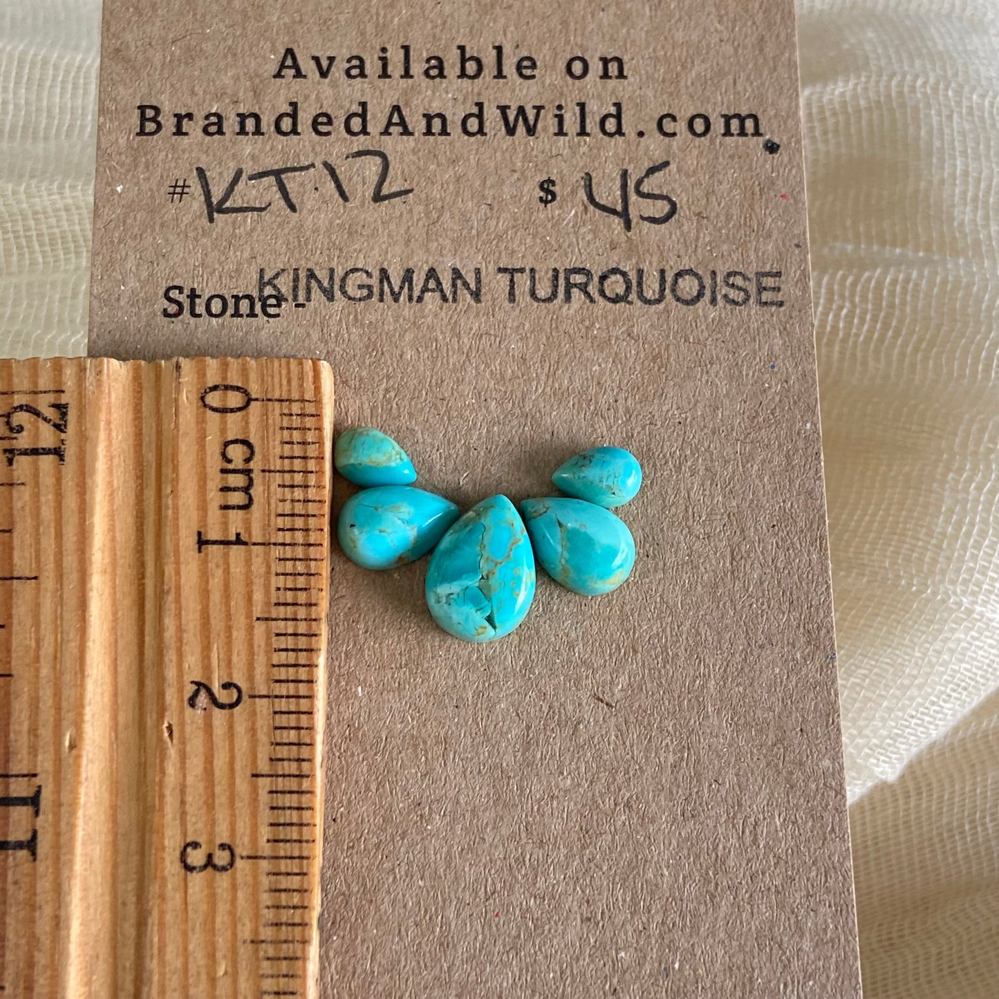 Kingman Turquoise Cabochon - KT12 98AB2871-879D-4881-846E-6575CE83EB98 Brandedandwild.com