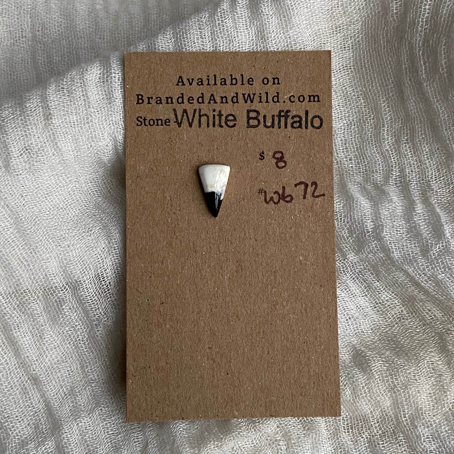 White Buffalo Cabochon - WB72