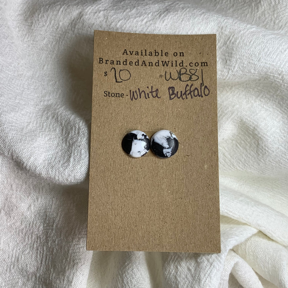 White Buffalo Cabochon - WB81 98D8A02E-9619-44FC-9360-8F727C0DAC8C Brandedandwild.com