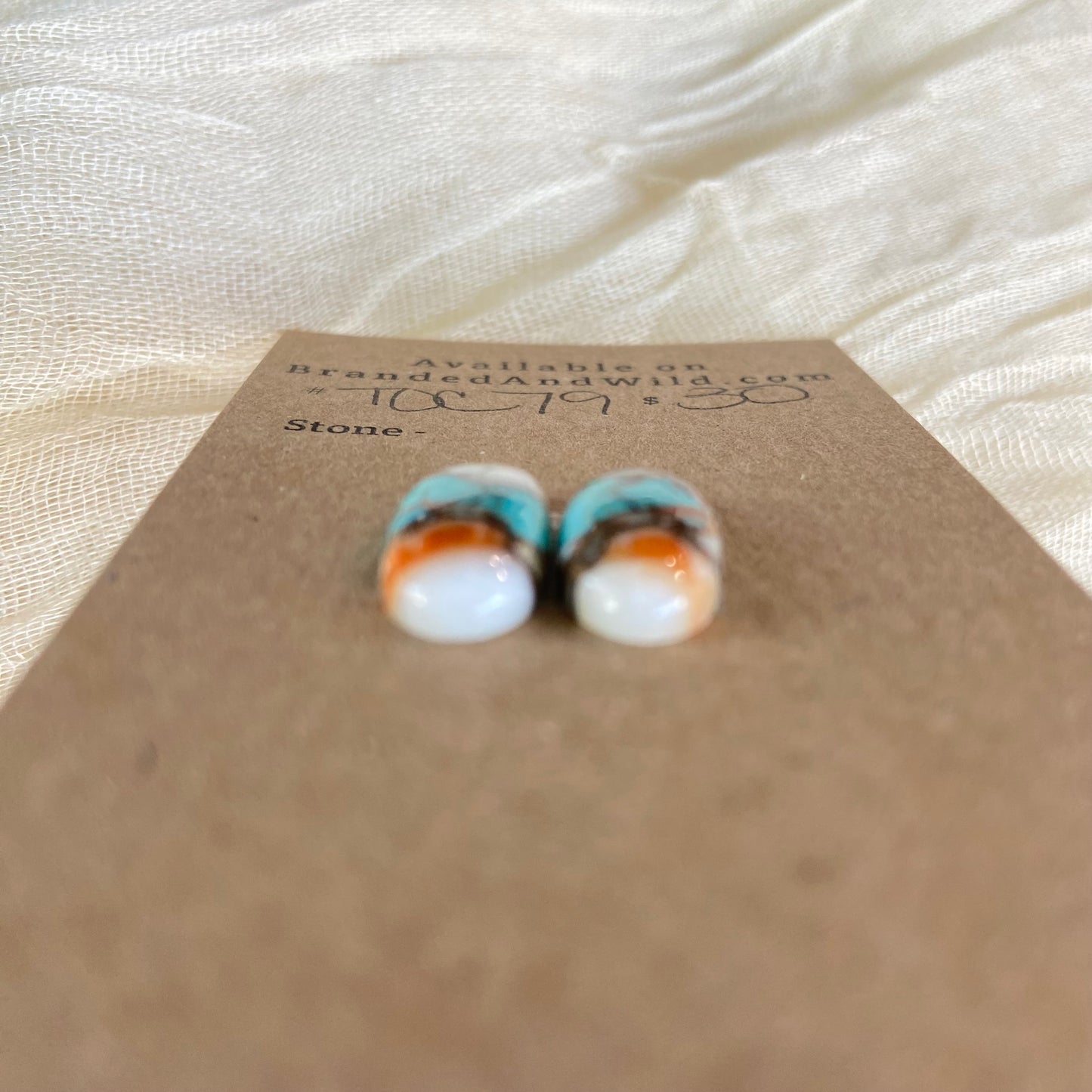 Turquoise, Oyster Shell, Copper Cabochon - TOC79 98E6D362-42FB-44DA-A069-57F519094960 Brandedandwild.com