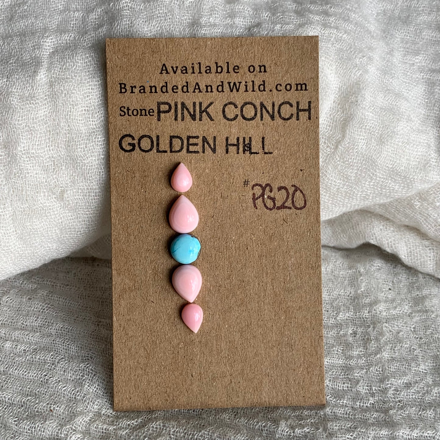 Pink Conch/Golden Hill Cabochon - PG20