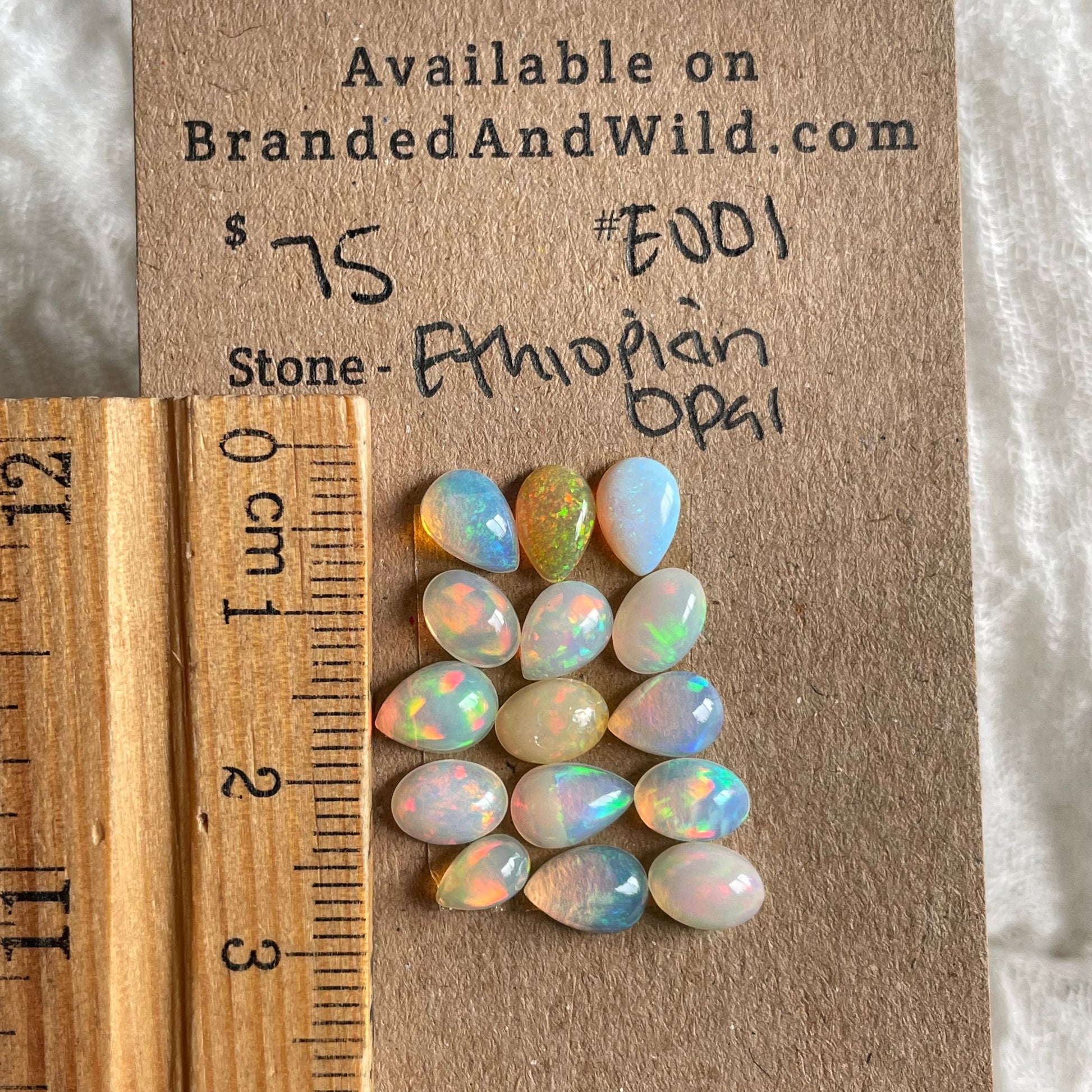 Ethiopian Opal Cabochon - E001 991BA06C-0D56-4BE1-92A9-FF29EEE2C415 Brandedandwild.com