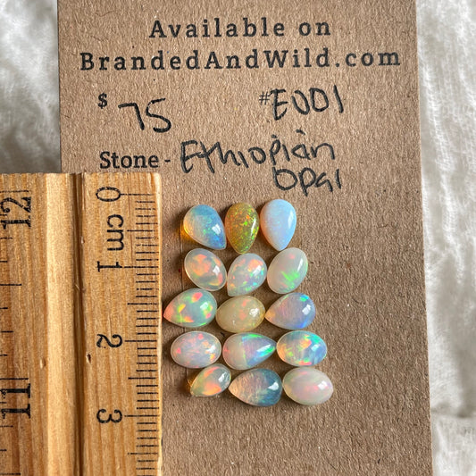 Ethiopian Opal Cabochon - E001 991BA06C-0D56-4BE1-92A9-FF29EEE2C415 Brandedandwild.com