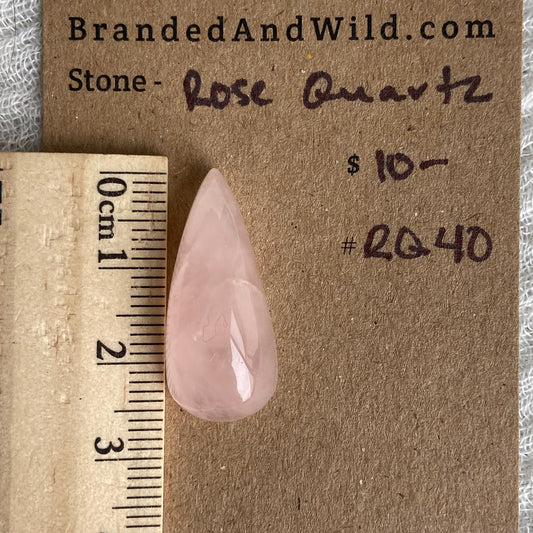 Rose Quartz Cabochon - RQ40