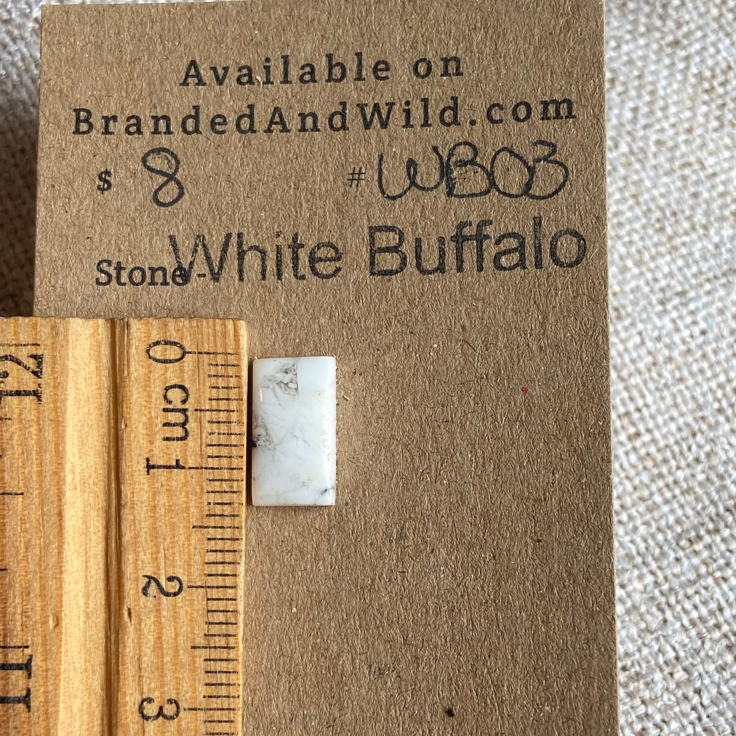 White Buffalo Cabochon - WB03 9938EF54-275E-4C0C-980B-B534E826A406 Brandedandwild.com