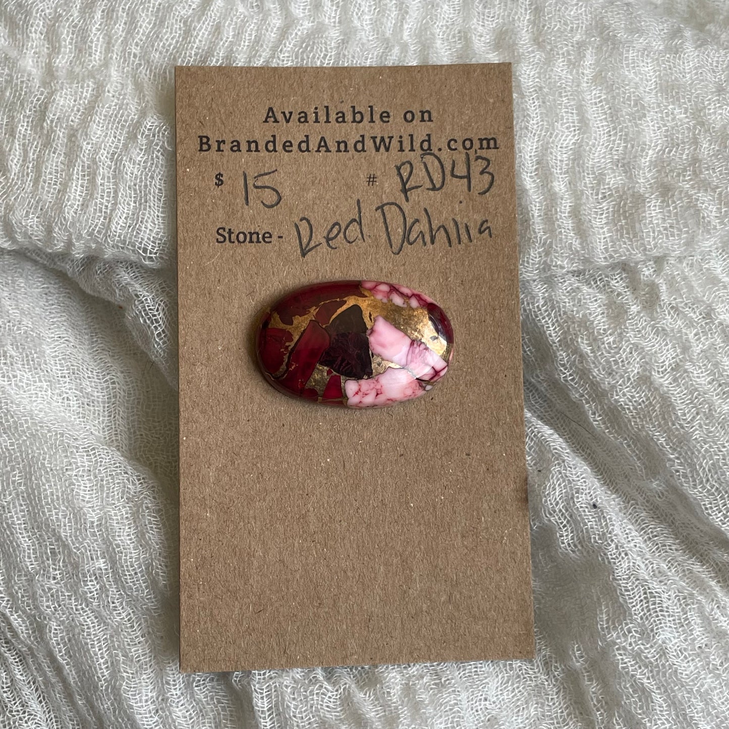 Red Dahlia Cabochon - RD43