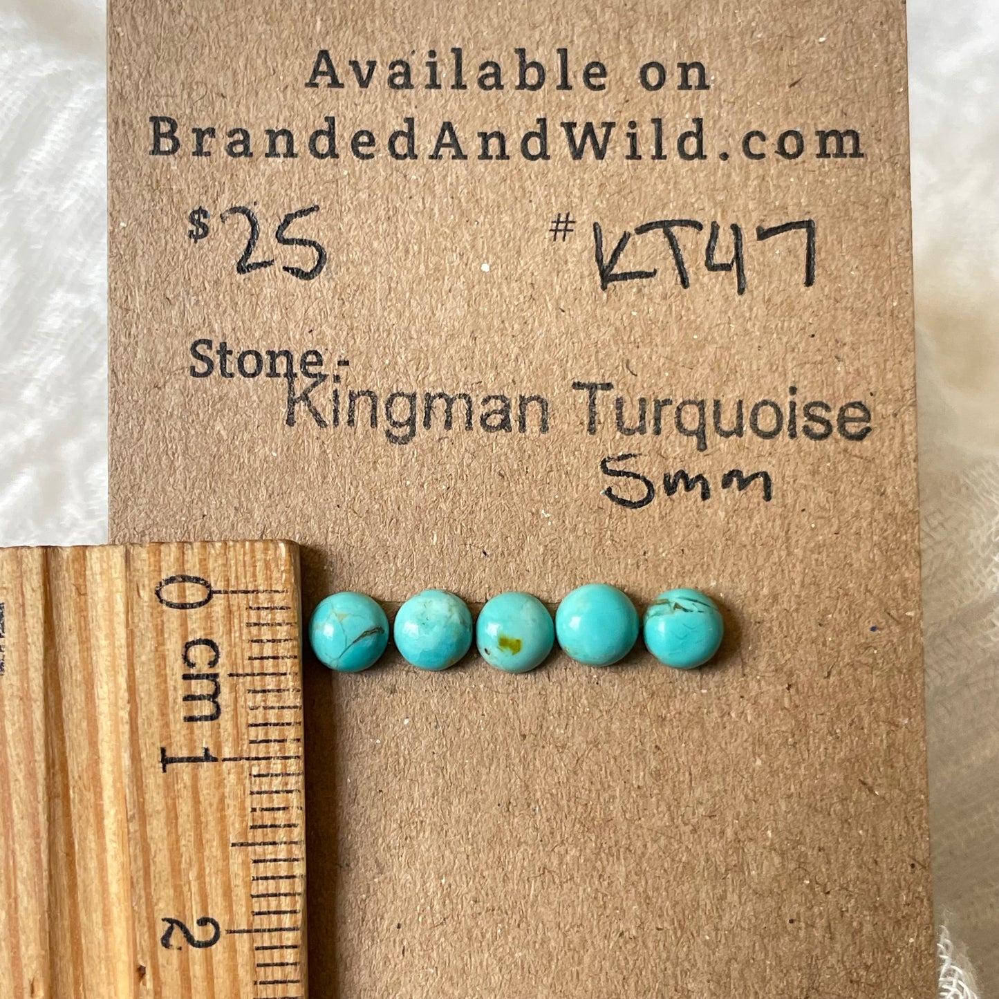 Kingman Turquoise Cabochon - KT47 997D17B1-D26F-4E5D-8972-66B14A80D1DD Brandedandwild.com