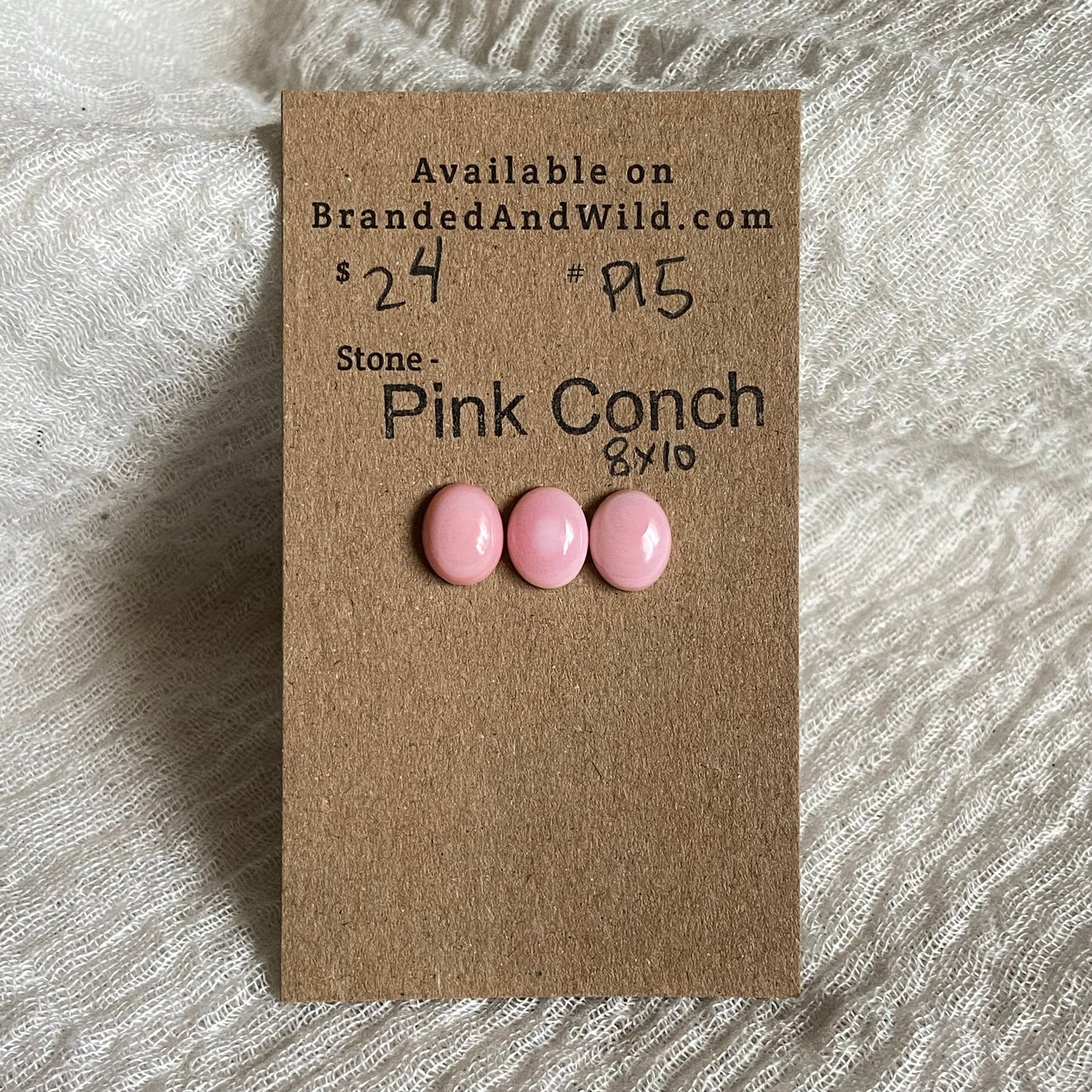 Pink Conch Cabochon - P15 998095A4-206A-4948-9C81-D69E49E18181 Brandedandwild.com
