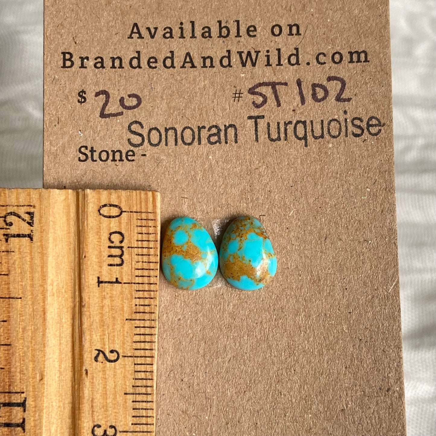 Sonoran Turquoise Cabochon - ST102 999178C6-35F6-49F4-A564-B96C9A635B0E Brandedandwild.com