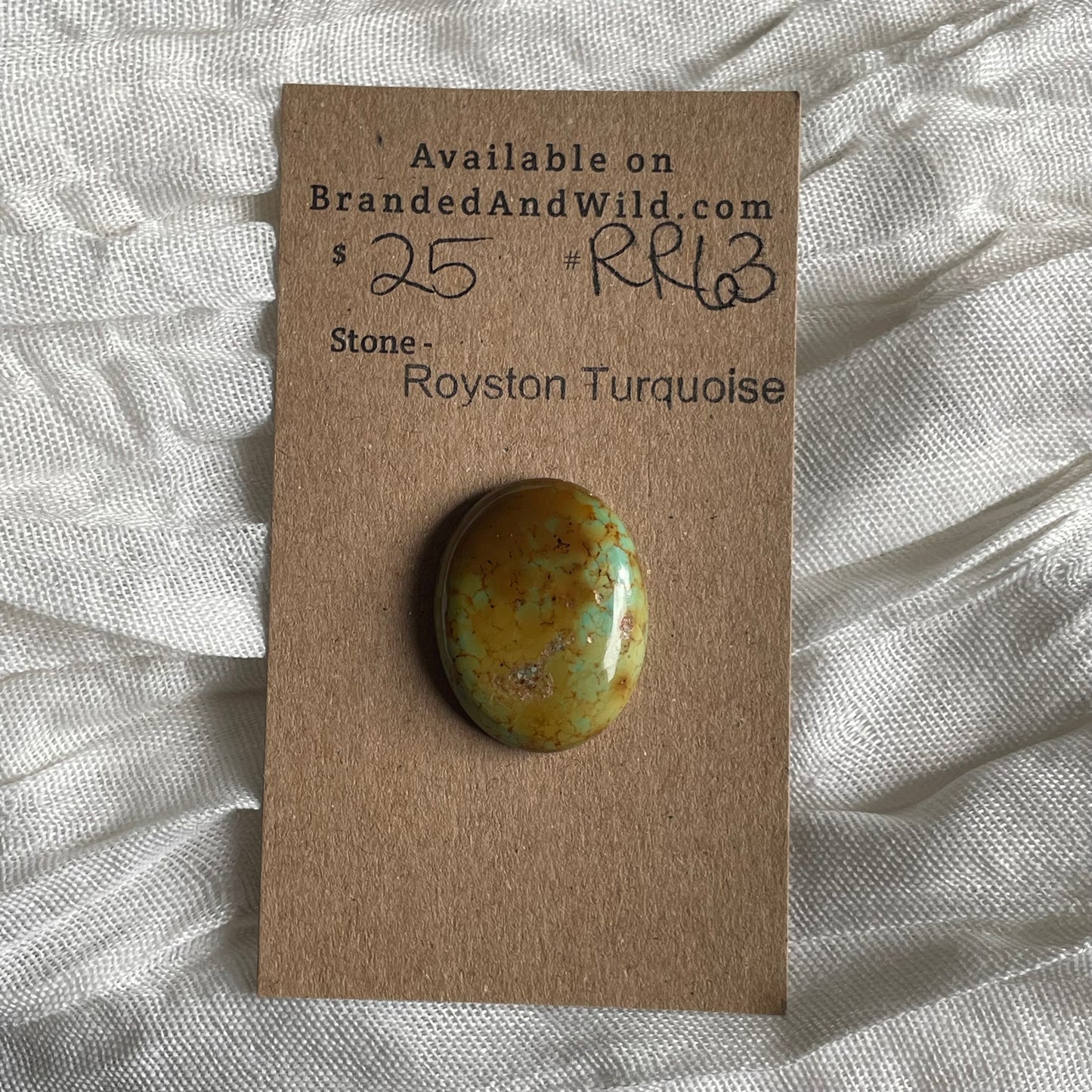 Royston Ribbon Turquoise Cabochon RR63 999F8505-BD35-480A-803F-604893F8BDB9 Brandedandwild.com