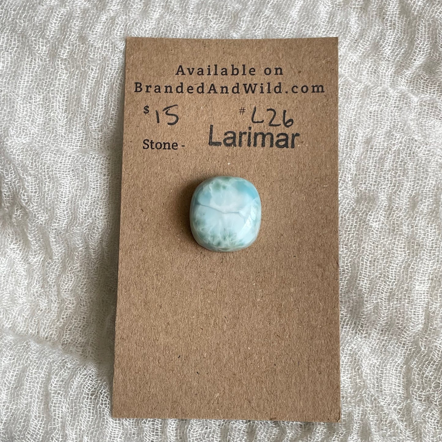 Larimar Cabochon - L26 99CE81D8-BE34-4EDD-9544-DC3410015175 Brandedandwild.com