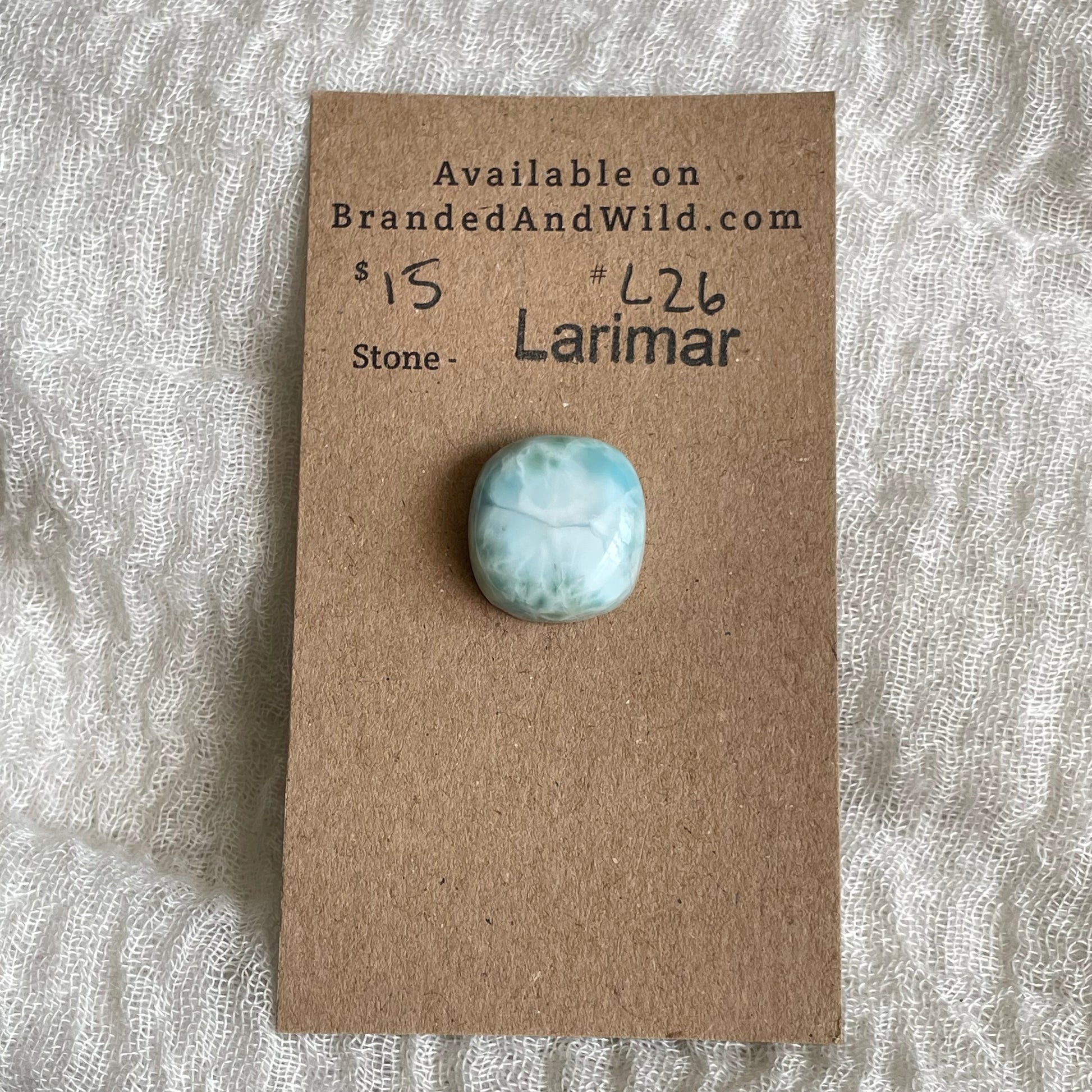 Larimar Cabochon - L26 99CE81D8-BE34-4EDD-9544-DC3410015175 Brandedandwild.com