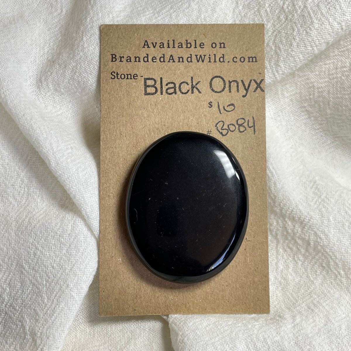 Black Onyx - Cabochon - B084 99DE513C-B647-4019-BD8E-F8C6516BB842 Brandedandwild.com