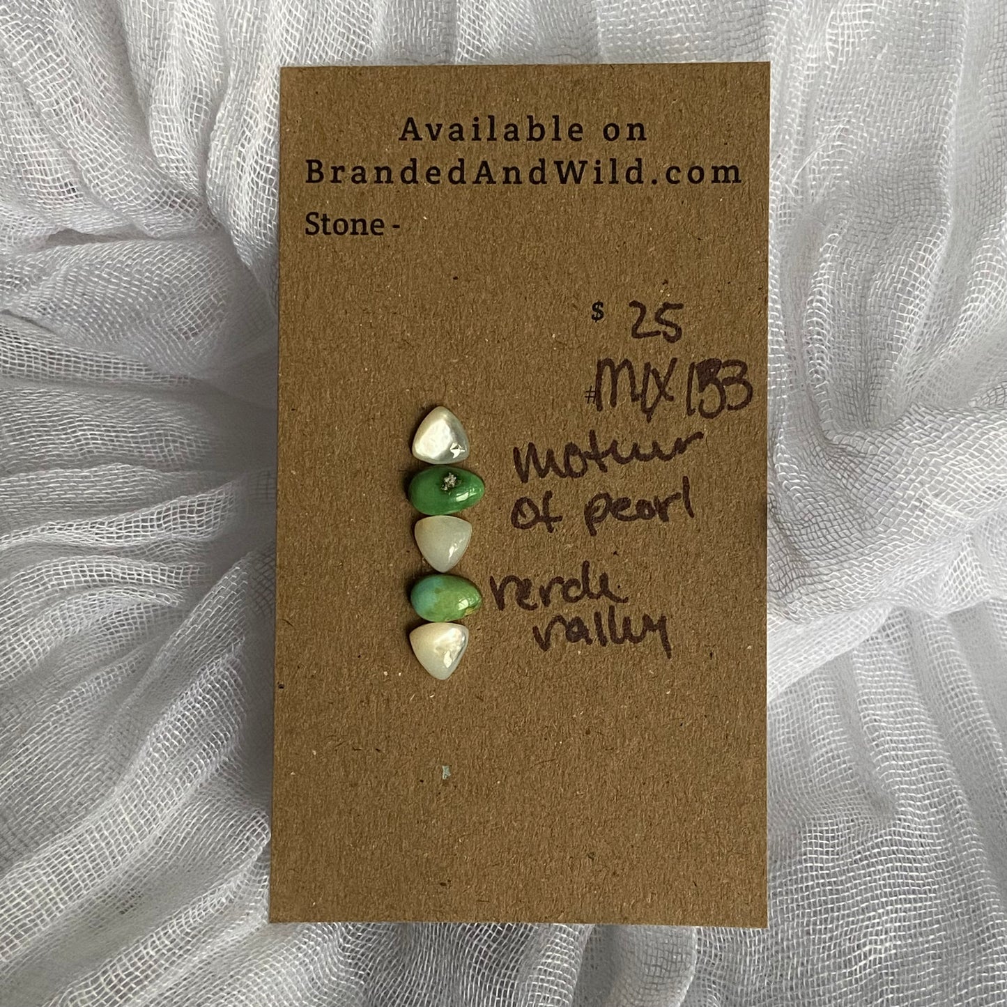 Mother of Pearl / Verde Valley Cabochon - MIX153