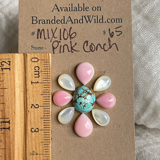 Pink Conch Mix Cabochon - MIX106 99F31E4F-A9D6-4203-B7AB-AD691C5AABC2 Brandedandwild.com