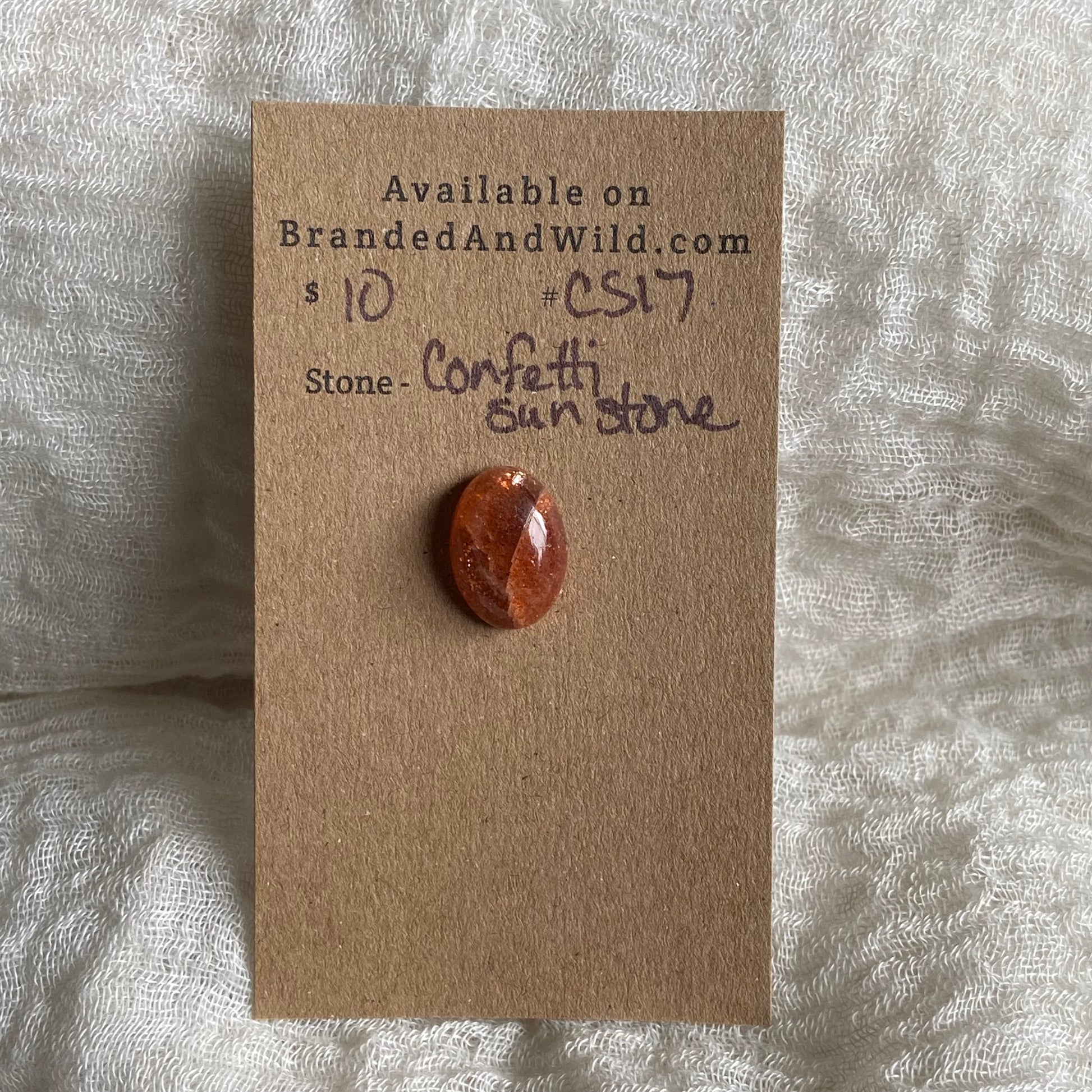 Confetti Sunstone Cabochon - CS17 99F59D6A-DD26-446B-BC17-6BA5B8D4C7CD Brandedandwild.com