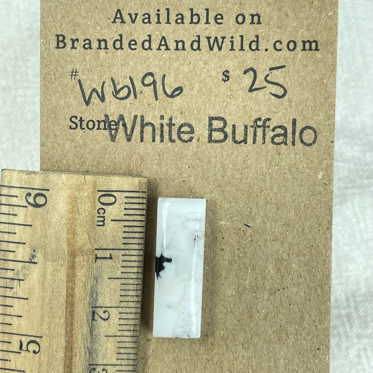 White Buffalo Cabochon - WB196 99F698AD-DC9F-460D-86D3-4960C408EA95 Brandedandwild.com