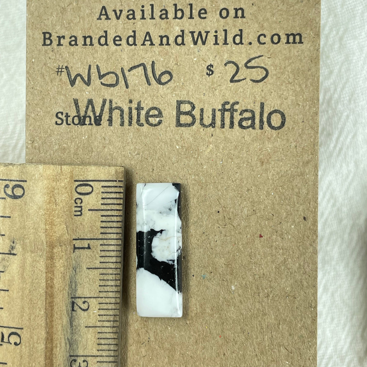 White Buffalo Cabochon - WB176 9A179B9C-18F6-4AF8-BB40-C531A977DD5C Brandedandwild.com