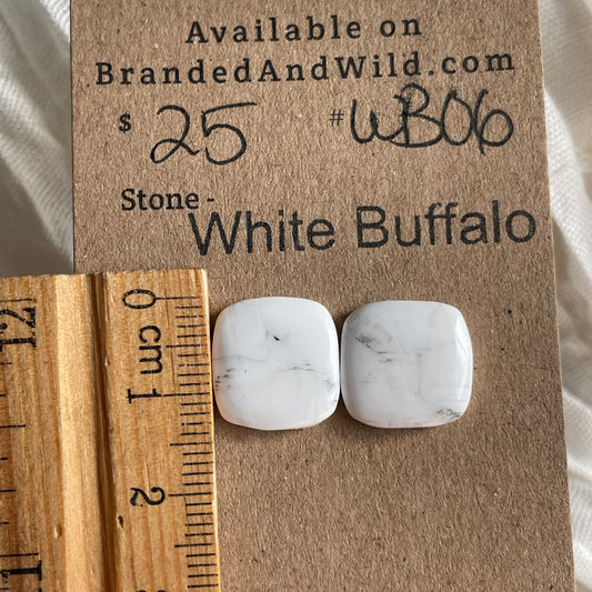 White Buffalo Cabochon - WB06 9A3311F8-7CEA-4A70-A0EC-D45C78EDFB08 Brandedandwild.com