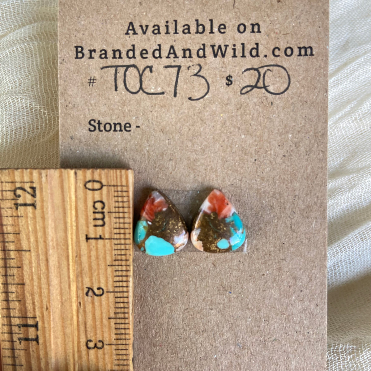 Turquoise, Oyster Shell, Copper Cabochon - TOC73 9A51C49C-CFFE-412E-9373-1C64E3BEEE7A Brandedandwild.com
