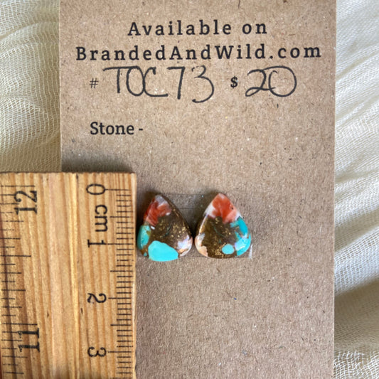 Turquoise, Oyster Shell, Copper Cabochon - TOC73 9A51C49C-CFFE-412E-9373-1C64E3BEEE7A Brandedandwild.com